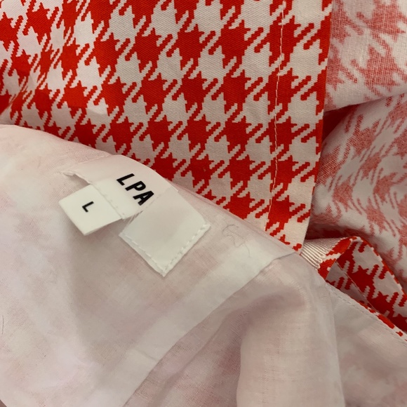 NEW LPA Elisa Dress Red & White Large A19 - Picture 7 of 10
